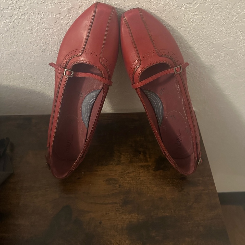 Clark’s indigo Mary Jane flats